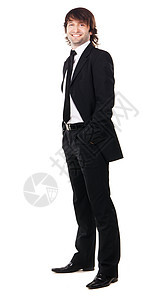 精英商务人士办公室深色工作男性经理套装夹克领带商业白色图片