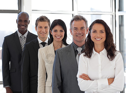 商业妇女领导商业团队女士职员男性领导者企业家同事人士联盟生意人微笑图片