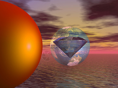 行星透明度天文学石头珠宝旅行钻石天空玻璃世界艺术图片