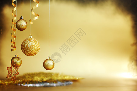 金金色圣诞团体金子装饰品玻璃宏观魔法庆典火花假期乐趣图片