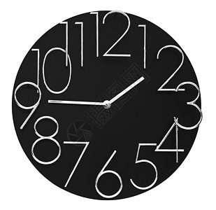 白墙上有手表或时钟的时间概念模拟科学商业跑步白色办公室小时黑色指针速度图片