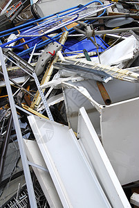 再循环回收垃圾渣土金属垃圾堆废料废金属厨具材料矿业电子图片