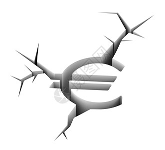 崩溃的欧元概念危机情绪库存碰撞货币事故经济衰退文化银行业危险图片