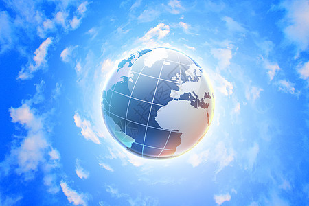 地球在天空背景下的地球景观国家太阳办公室飞机建筑商业环境旅行世界图片