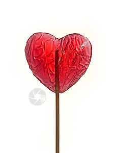 心脏形状棒棒棒糖红色情感糖果热情背景图片