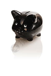 黑猪银行白色现金金融安全财政商业玩具帐户投资硬币图片