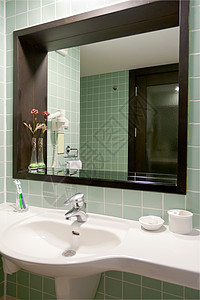 内部设计装饰卫生间家具肥皂风格卫生设计师公寓地面镜子图片