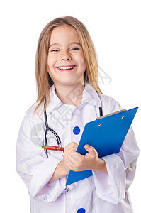 穿医生服装的小女孩童年药品女孩护士医院乐趣外套后代情况实习生图片