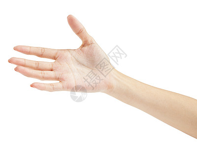 举起手来 握持 给予 展示概念棕榈人士手指拇指商务手势男人男性白色身体图片