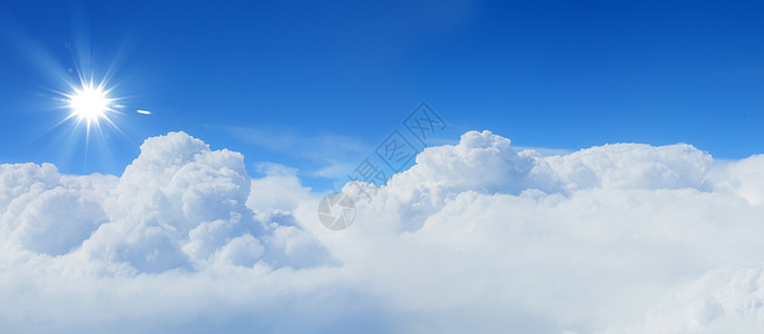 蓝色的天空和太阳日出空气场景自由阳光耀斑天堂和平上帝环境图片