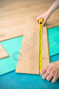 修理地板盖面棕色装潢维修锤子木工工具乐器建筑安装统治者图片