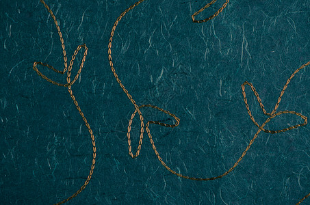 绿色再生纸模版古董手工苦恼植物群漩涡织物房间墙纸接缝图片