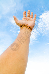 手 手指和符号棕榈拇指蓝色女孩女性团体成人团队女士皮肤图片