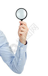 手握放大镜镜片间谍质量阅读学习犯罪工具宏观侦探实验图片