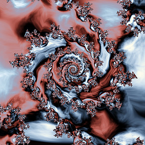 抽象分形背景风格螺旋曲线插图蓝色艺术圆圈火山玫瑰活力图片