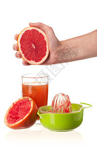 葡萄果汁玻璃午餐营养榨汁机果味柚子橙子水果挤压器早餐图片