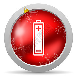 白色背景上的 红色光滑的圣诞节图标背景图片