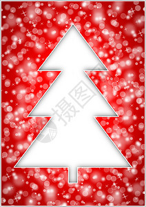带雪花的圣诞树细流新年假期辉光薄片贺卡邀请函松树庆典星星图片