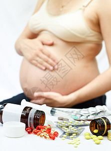 怀孕和医学疼痛处方生活腹部女士宽慰女性治愈制药母性图片