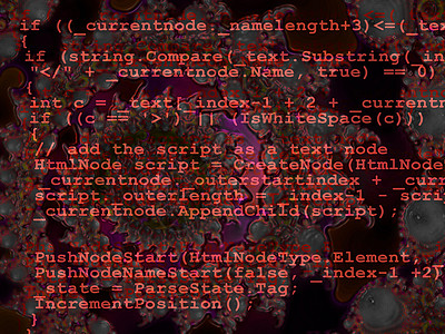 红色编程代码(Red Plant 程式代码) 关于分形背景的源码设计图片