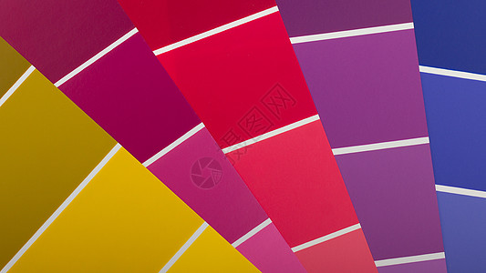 不同颜色的矢量彩色卡纸调色板织物紫色卡片打印画家黄色团体收藏光谱图片