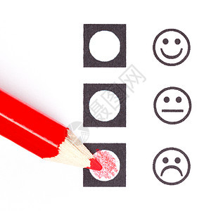 红铅笔选择正确的微笑考试互联网快乐喜悦情感情绪笑脸清单悲伤笑声图片