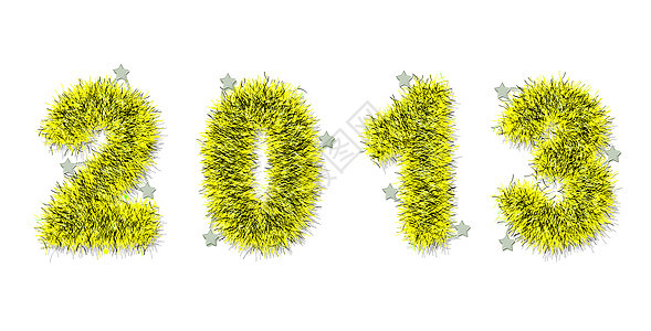形成2013年黄黄色锡素数量装饰品季节节日金子愿望海报卡片日历框架庆典图片