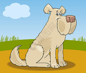 羊狗沙格吉狗漫画插图尾巴小狗国家快乐宠物小猎犬公园场景牧羊犬乡村图片