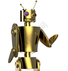机器人插图侦探玩具蓝色男人通讯技术合金思考停留图片