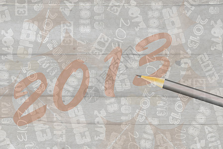 2013年新年数字庆典派对反射时间背景图片
