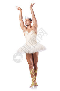 有趣概念的肌肉芭蕾表演者艺术家工作室运动舞蹈家青少年优雅成人芭蕾舞体操舞蹈图片