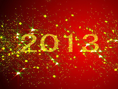 2013年光星金子新年反射爆炸性背景图片