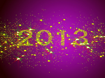 2013年光星反射金子新年爆炸性背景图片