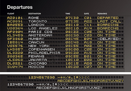 机场管理局时间日程招牌屏幕航班笔记假期游客木板车站图片