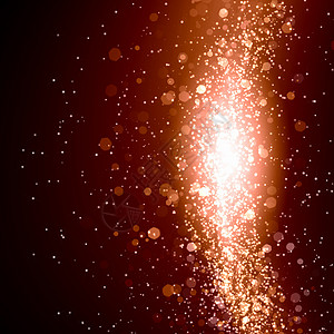 红色抽象光背景圆圈插图星星焰火阳光火焰假期庆典辉光光束图片