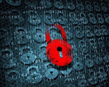 带有锁定的安全安全概念数据电脑密码警卫配饰展示数字化授权挂锁蓝色图片