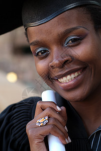非裔美国人学院学生毕业非洲美国学院女孩学习文凭青年学校微笑大学女士黑色滚动图片