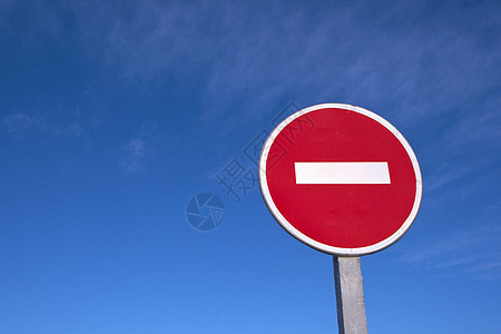 路站标志牌保护红色安全运输化石八角形天蓝色交通情况警告图片