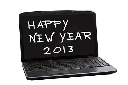 2013年新年快乐字母电脑新年笔记本技术屏幕假期庆典粉笔图片
