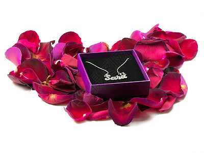 玫瑰的心卡片戒指丝带周年项链装饰品热情纪念日生活金子图片