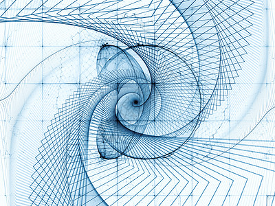 几何挥发体科学几何学技术白色螺旋网格旋转涡流图片