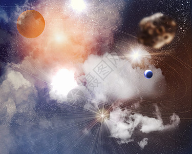 云系统空间行星的图像天空星尘小说蓝色星星外星人艺术摄影天文学辉光背景