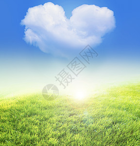 云的形状颗粒的心形云地平线土地太阳草地国家环境植物晴天自由场地背景