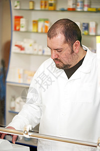 药店药剂师商业零售服务工作外套药品人士柜台健康成人图片