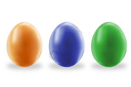 三个鸡蛋口粮光泽度红色绿色阴影反射条款食品假期雏鸟图片