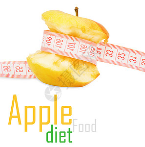 具有计量的苹果健身房训练建筑绿色饮食测量药品黑色食物权重图片
