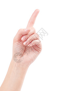 手与食指 孤立在白色背景上男人警告展示手势光标手指拇指数字男性数数图片