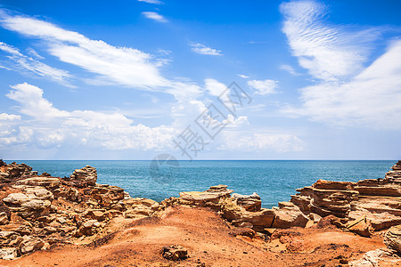 澳大利亚布罗ome天空环境地平线石头荒野阴影海洋沙漠海滩平衡图片