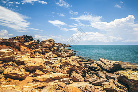 澳大利亚布罗ome岩石荒野海滩环境旅行石头假期沙漠地平线海浪图片