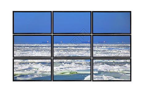 冰冻的皮尔斯视频寂寞码头展示山脉监视器海洋环境海景技术图片